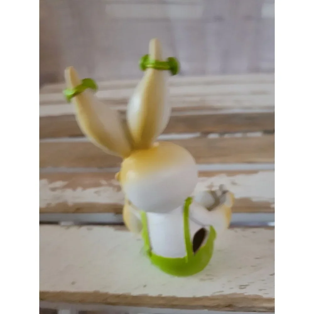 Easter bunny rabbit village‎ figurine boy overalls figurine